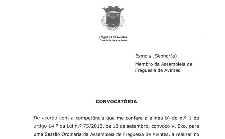 Convocatória AF 30.04.2026 Convocatória AF 30.04.2026