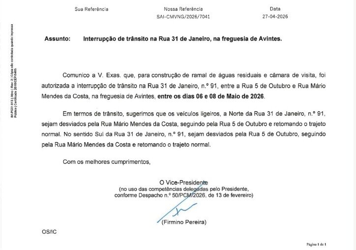 Interrupção de Trânsito