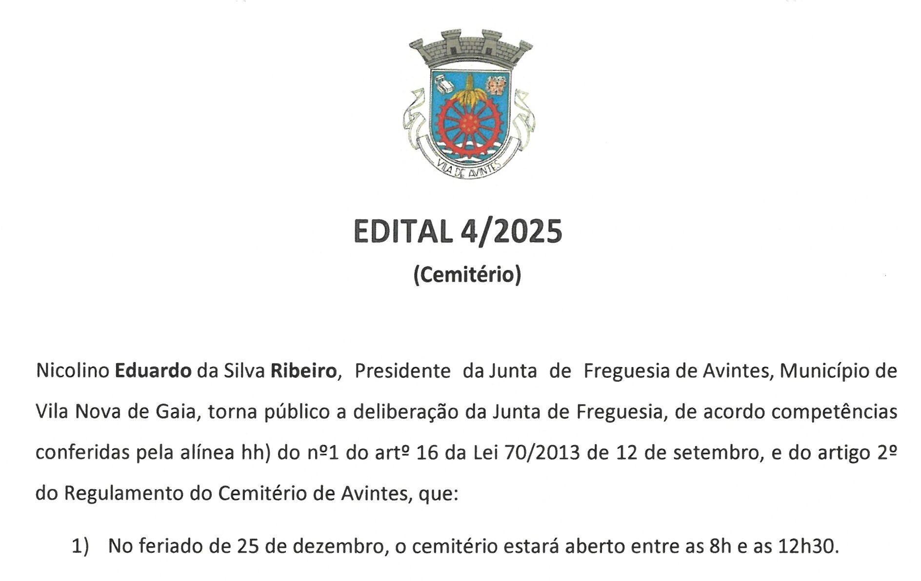 Edital 04/2025 - Cemitério Edital 04/2025 - Cemitério