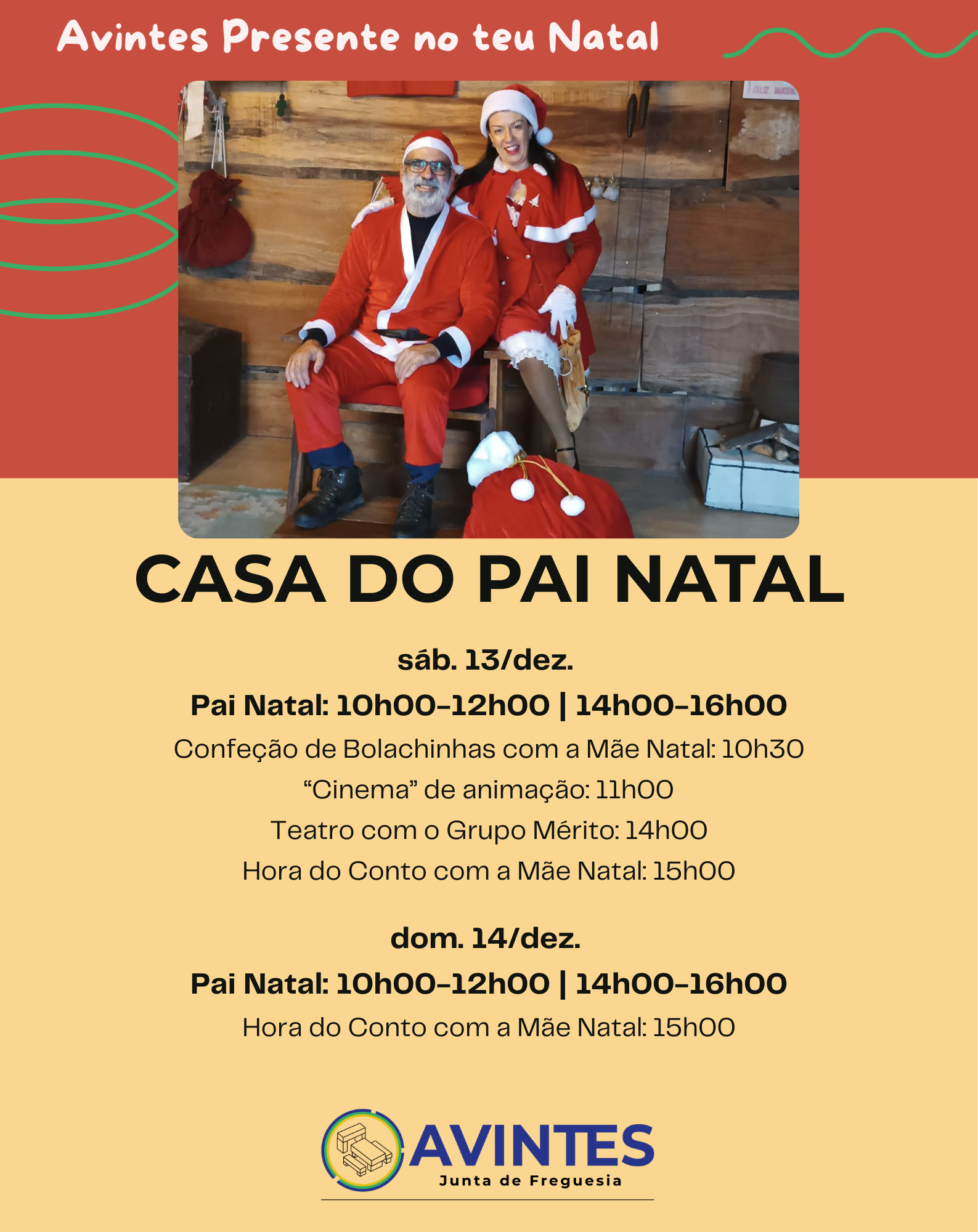 Casa do Pai Natal 13 e 14 de dezembro