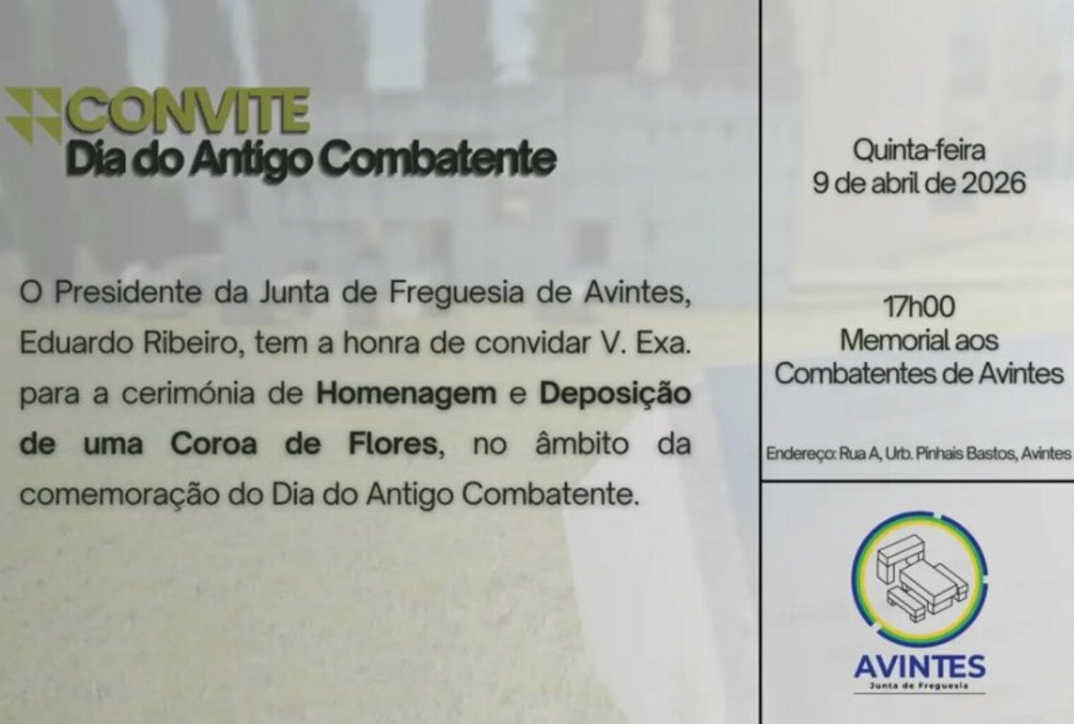 Convite: Dia do Antigo Combatente