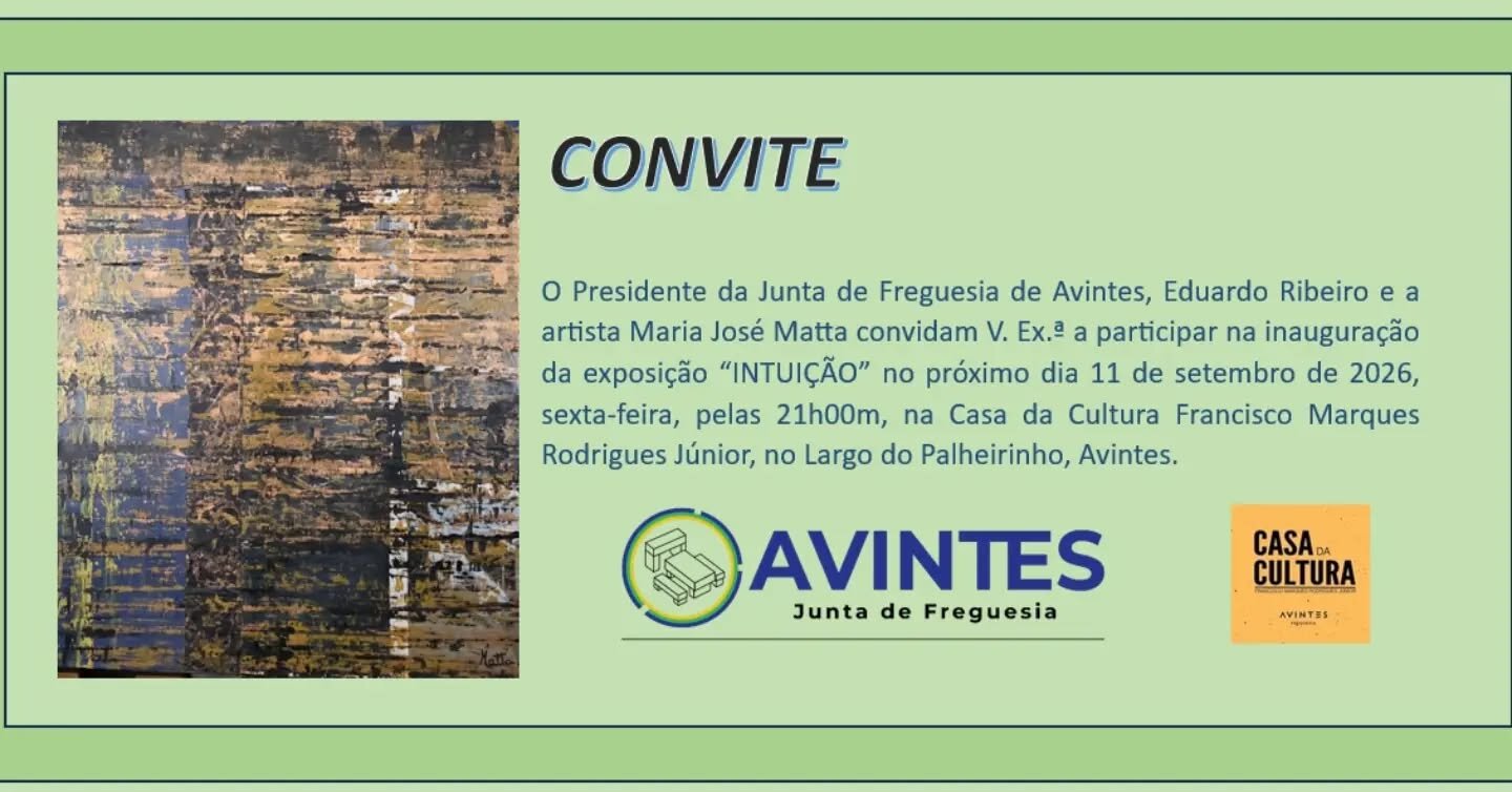 Convite para inaugura&ccedil;&atilde;o da exposi&ccedil;&atilde;o "INTUI&Ccedil;&Atilde;O", da artista Maria Jos&eacute; Matta