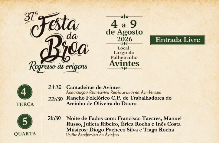 Programa&ccedil;&atilde;o Musical Principal da 37.&ordf; Festa da Broa