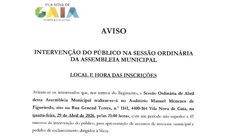 1.&ordf; Reuni&atilde;o da Sess&atilde;o Ordin&aacute;ria de Abril - AM VNG