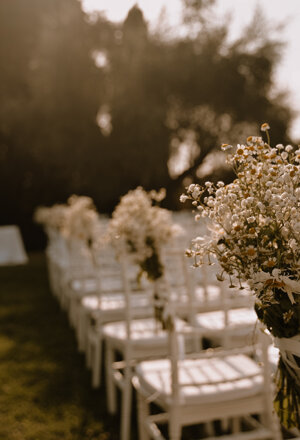 Allestimento della cerimonia di matrimonio a casale torre sant'anastasia