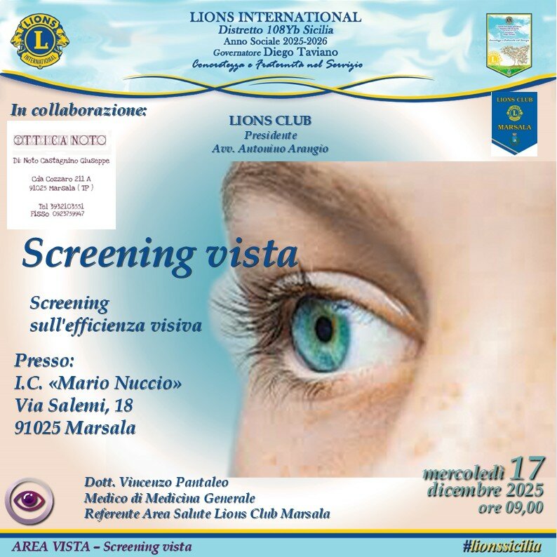 Screening della vista a Marsala!