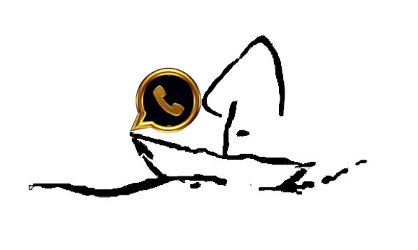 stylized-little-boat-and-whatsApp-connection