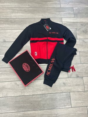 ac-milan-tuta-completa-con-zip-nero-e-rosso-taglie-m-a-xxl
