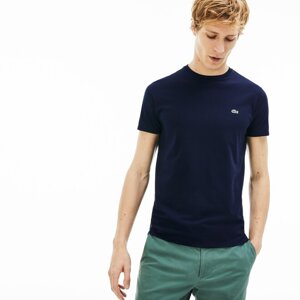 t-shirt-a-girocollo-in-jersey-di-cotone-tinta-unita-blu