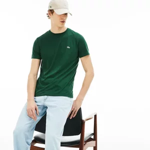 t-shirt-a-girocollo-in-jersey-di-cotone-tinta-unita-verde