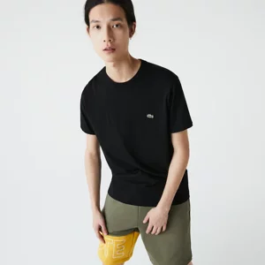 t-shirt-a-girocollo-in-jersey-di-cotone-tinta-unita-nero