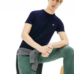 t-shirt-a-girocollo-in-jersey-di-cotone-tinta-unita-blu