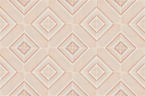 Geometrie d'Ombra di Ceramica Francesco De Maio - Linee Diagonali Rosa Cipria