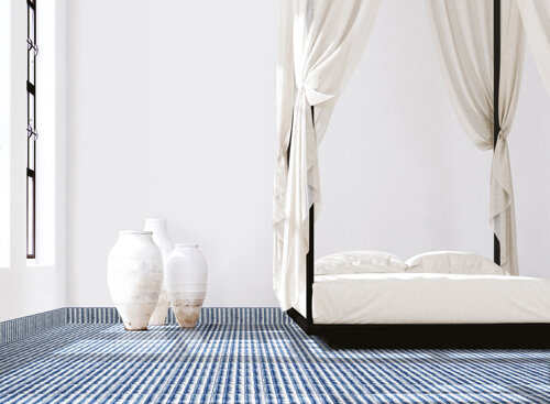 Geometrie d'Ombra di Ceramica Francesco De Maio - Linee Diagonali Rosso Rubino