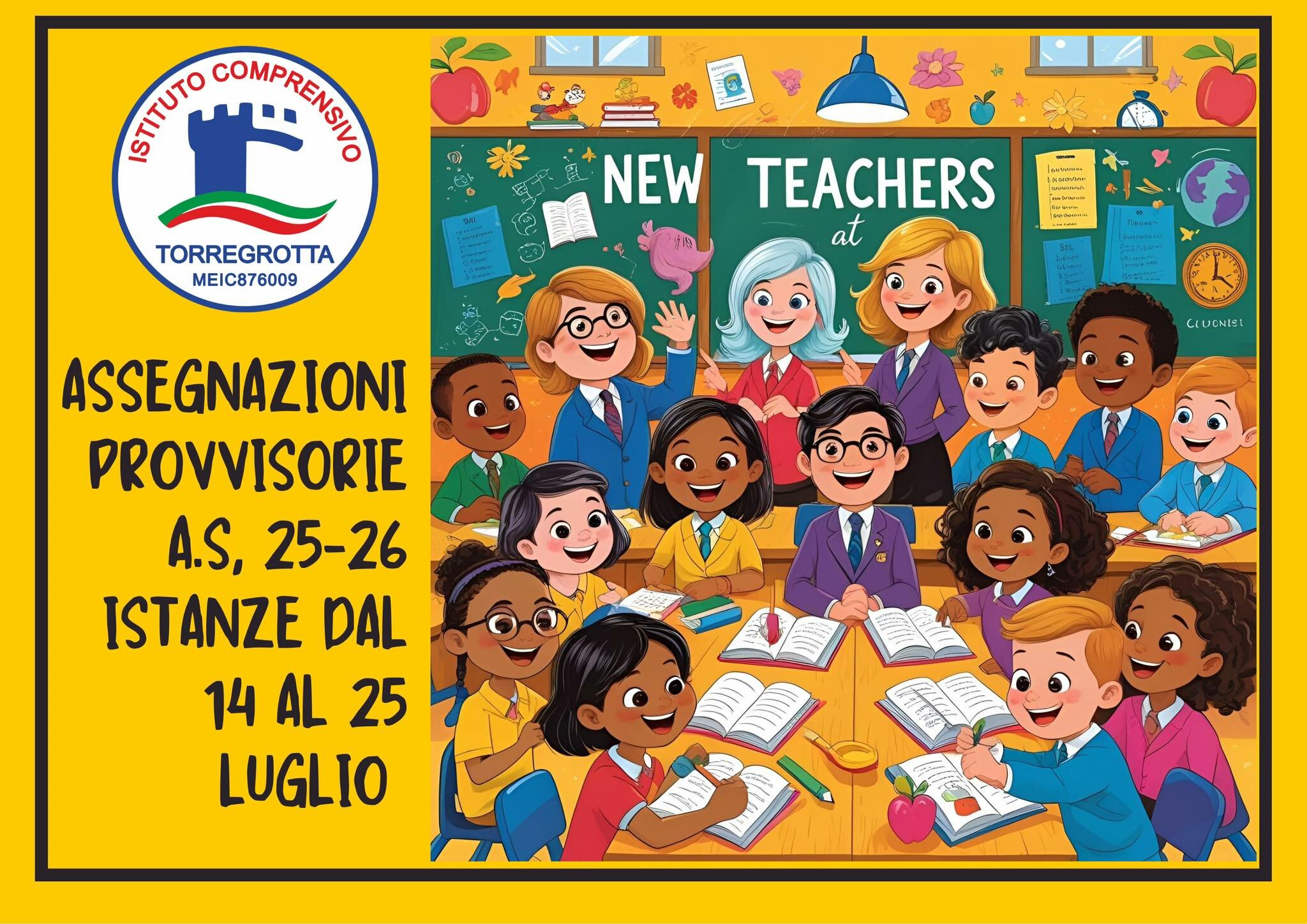 Assegnazioni provvisorie A.S. 2025/2026: Istanza dal 14 al 25 luglio 2025