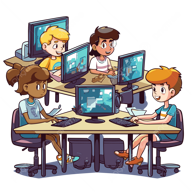 pngtree-students-on-computers-vector-png-image_12162112