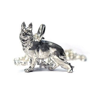 ciondolo Pastore tedesco in argento 925
