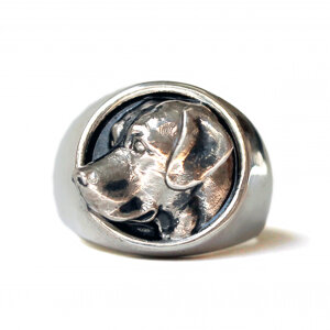 anello labrador chevalier sigillo argento 925