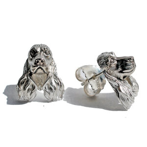 orecchini al lobo cocker spaniel inglese argento 925