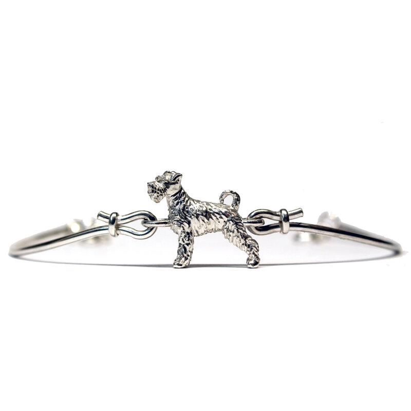 Bracciale regolabile Schnauzer, in argento 925/000