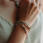 Gioielli in zama argentata 12 micron con cristalli