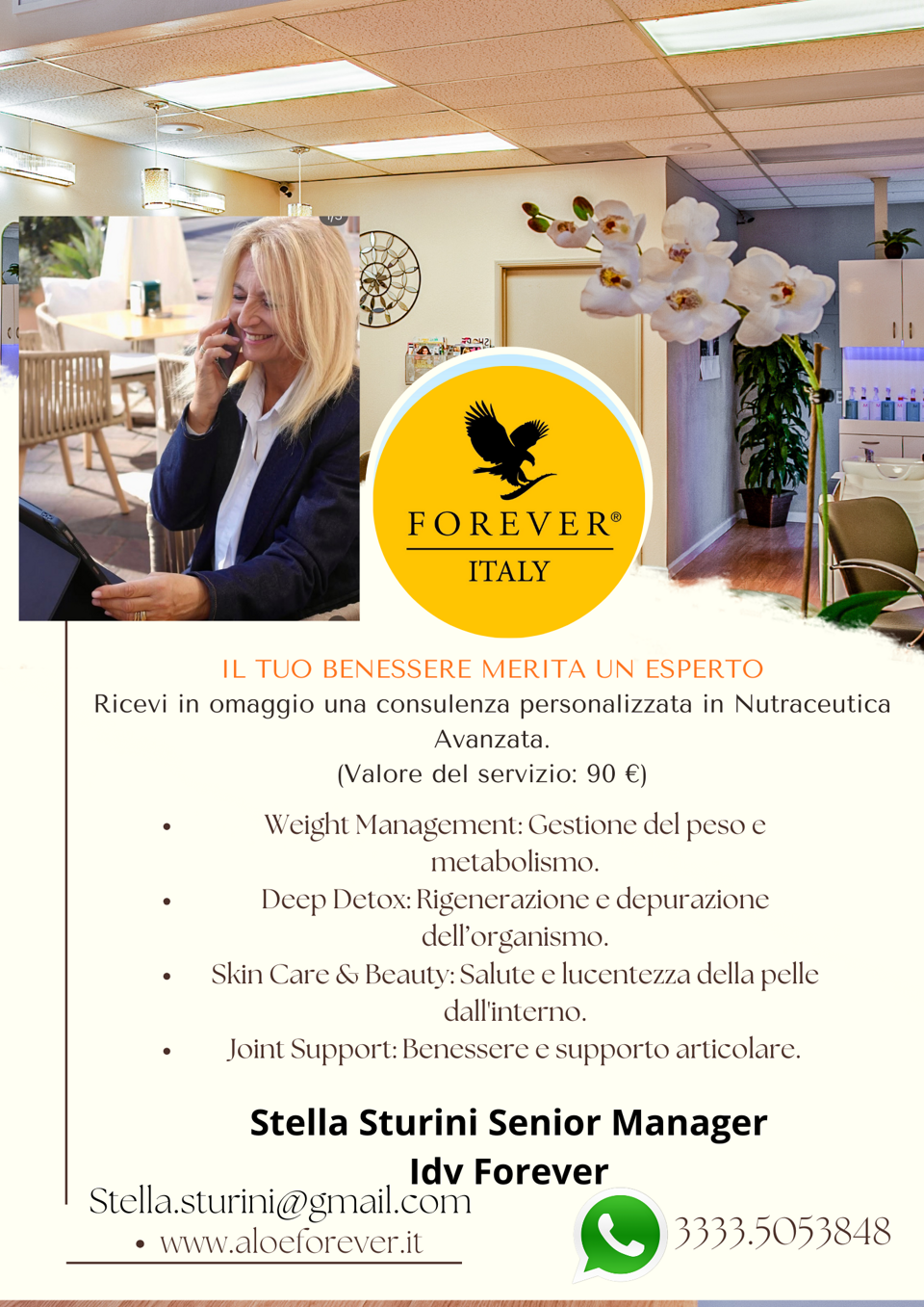 l tuo benessere merita un espertoricevi in omaggio una consulenza personalizzata in nutraceutica avanzata.(valore del servizio 90 €)