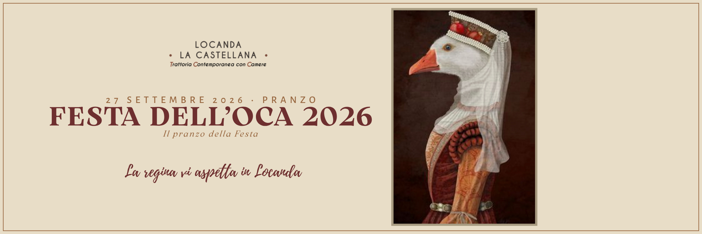 Festa dell'Oca 2026 alla Locanda La Castellana, in occasione della Sagra del Salame d'Oca di Mortara