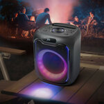 Muse M-10 LA Radio Sveglia Blu Chiaro – FM/PLL Con 20 Presintonie, Orologio 24h A LED Bianco Grandi Dimensioni E Luminosità Regolabile