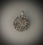 yellow-double-front-coin-pendant-in-925-silver-romeo-crotone-mod-5203