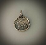 yellow-double-front-coin-pendant-in-925-silver-romeo-crotone-mod-5203