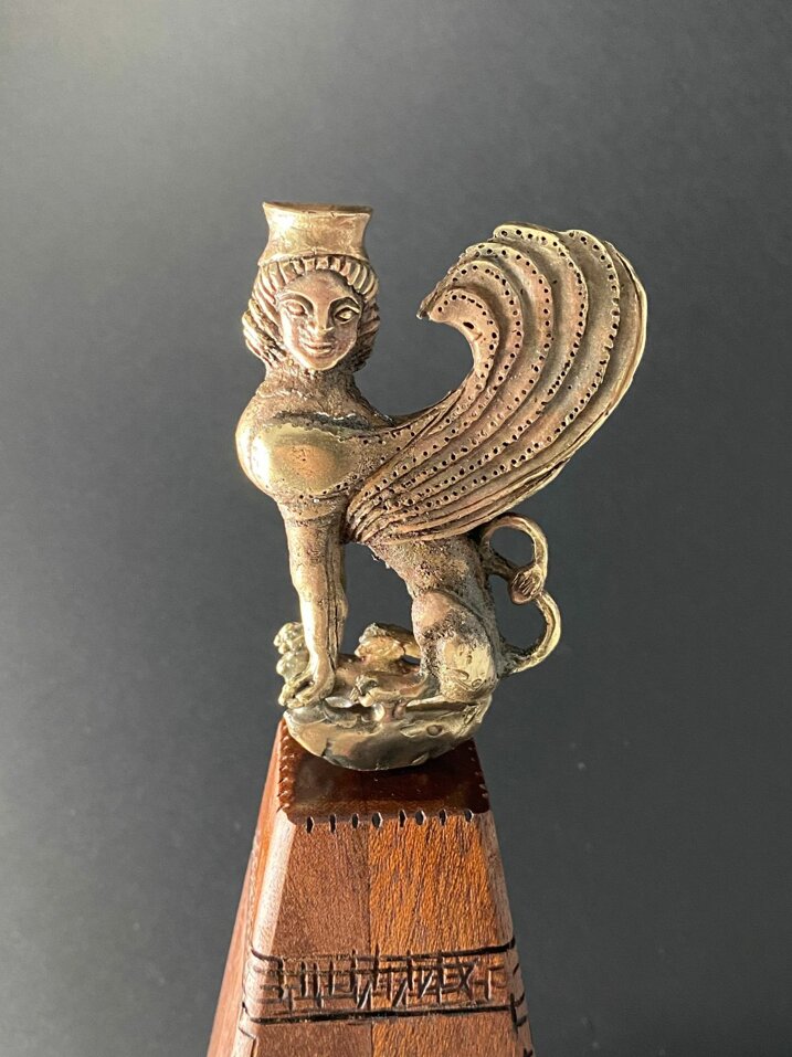 Scultura in Bronzo di Sfinge alata 