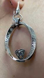 silver-oval-circle-earrings-with-mask-romeo-crotone-mod-5256-cb225