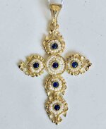 cross-in-18-kt-gold-750-sapphire-and-romeo-crotone-mod-3458-cod-cb12911-cb12911