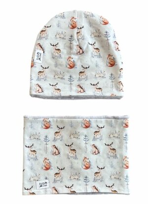 cuffia-e-scalda-collo-in-cotone-fantasia-alci-e-neve-con-pile-grigio