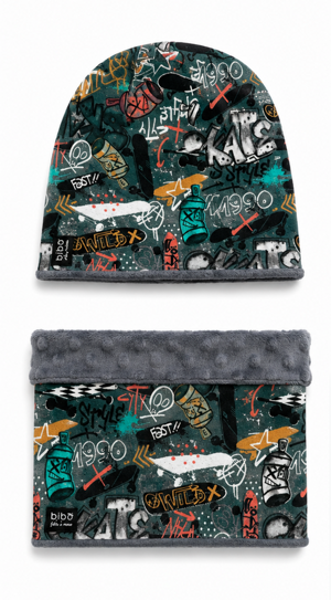 cuffia-e-scalda-collo-graffiti-e-pile-grigio-scuro