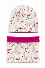cuffia-e-scalda-collo-fiori-e-fucsia
