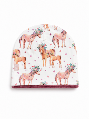 cuffia-imbottita-in-cotone-fantasia-unicorni-e-pile-malva