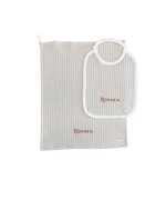 bavaglino-e-asciugamano-beige-a-nido-dape