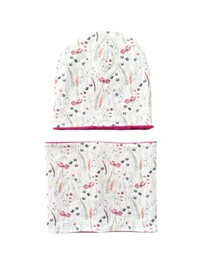 cuffia-e-scalda-collo-fiori-e-fucsia