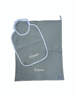 bavaglino-e-asciugamano-blu-jeans-a-nido-dape