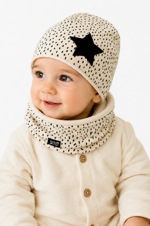 cuffia-e-scalda-collo-in-felpa-di-cotone-beige-e-nero-con-stella