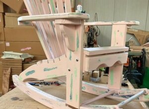 Sedia adirondack dondolo Shabby