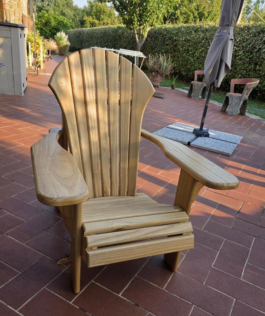 Sedia Adirondack artigianale italiana in legno