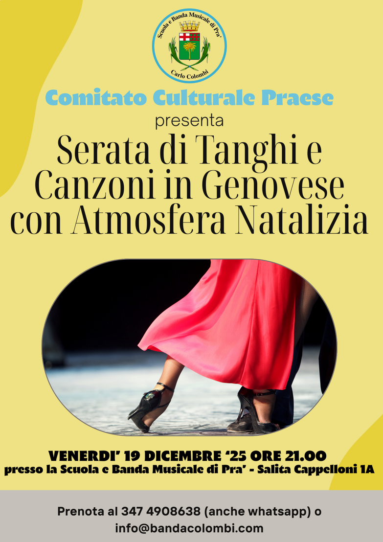 serata di tanghi con atmosfera natalizia locandina