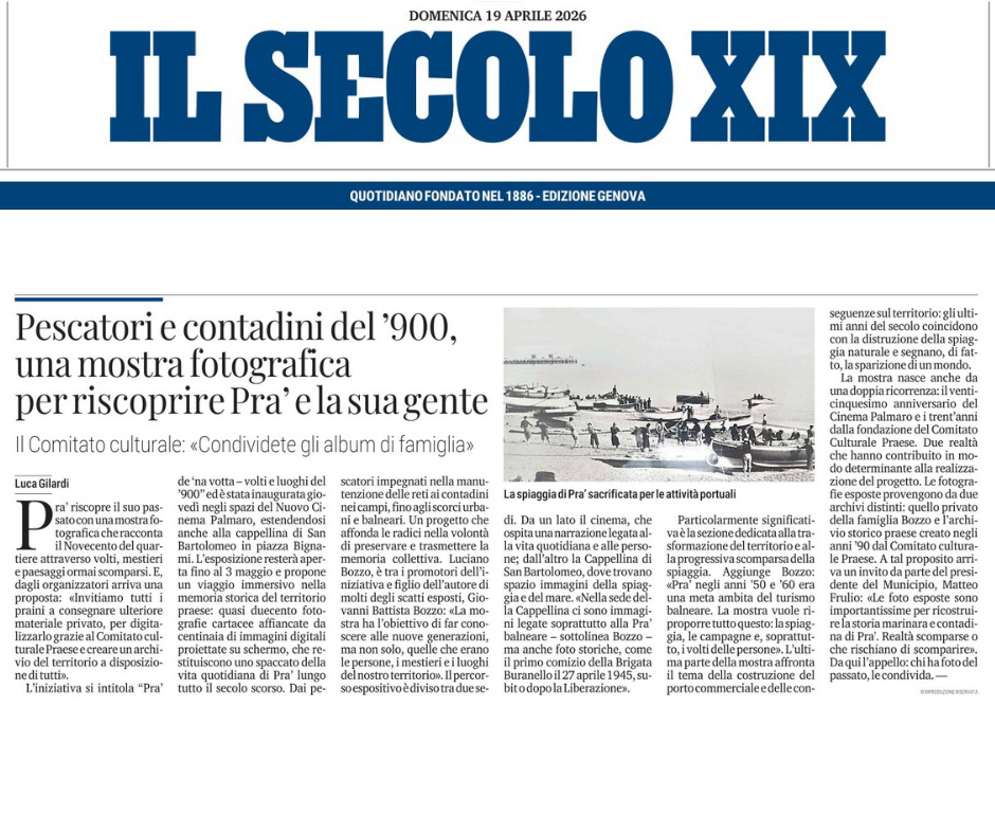 secolo xix del 19-4-26 su pra' de na' votta