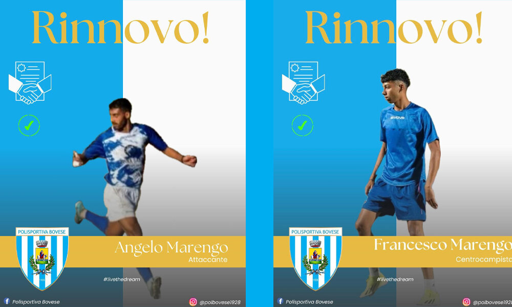 La Bovese conferma i fratelli Francesco e Angelo Marengo