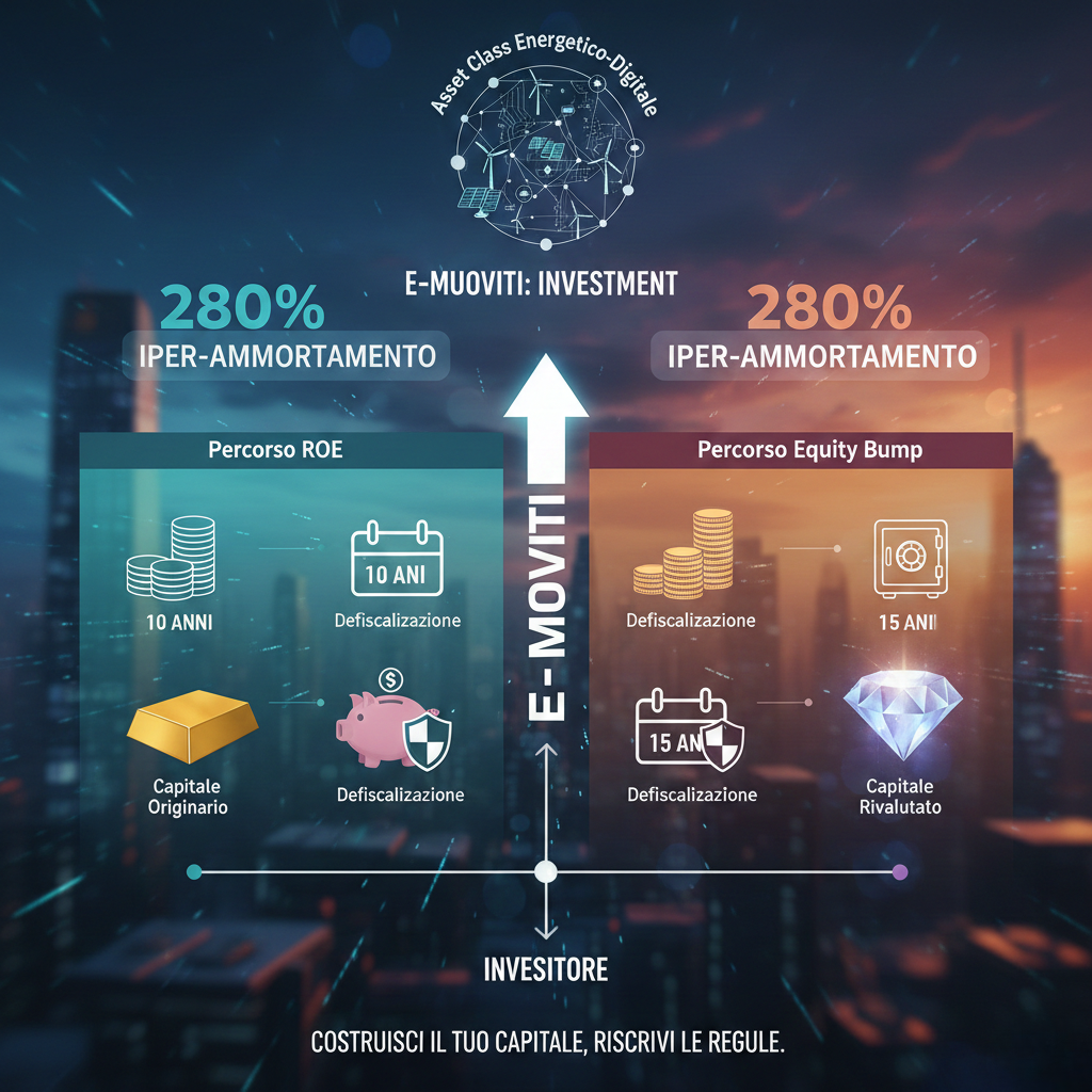 E-Muoviti: La Strategia tra ROE ed Equity Bump — Percorsi Decennali di Royalty, Defiscalizzazione e Rivalutazione del Capitale E-Muoviti: La Strategia tra ROE ed Equity Bump — Percorsi Decennali di Royalty, Defiscalizzazione e Rivalutazione del Capitale
