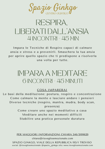 spazio ginkgo treviso, meditazione a treviso, centro di meditazione treviso