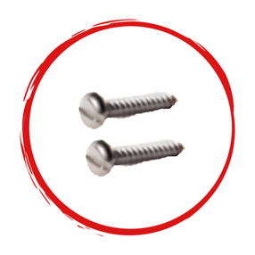 kit vite autofilettante 4x8 mm (2 pz.) per fissaggio canna
