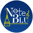 note blu contorno bianco